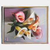 Couverture Polaire Une Floraison De Lys Calla Dans Les Couleurs Paste (Devant (Horizontal))