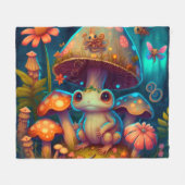 Couverture Polaire Une grenouille à champignons magiques (Devant (Horizontal))