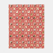 Couverture Polaire Une histoire de Noël Rétro Snowflake Motif (Devant)