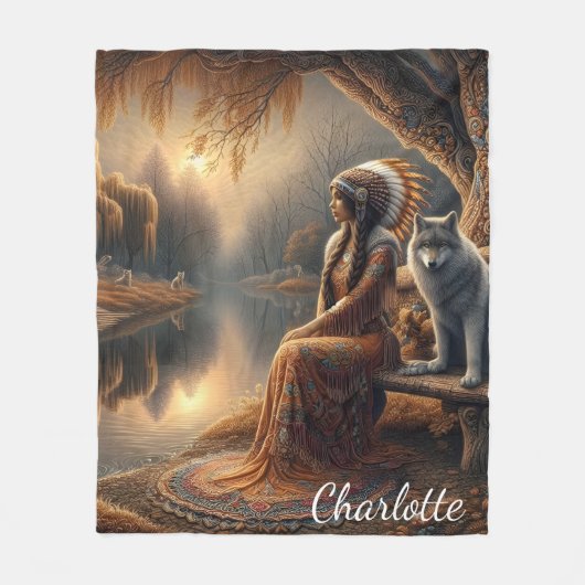 Couverture Polaire Une Indienne autochtone et son fidèle compagnon de (Devant)