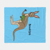 Couverture Polaire Une jolie illustration de kangourou australien (Devant (Horizontal))