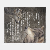 Couverture Polaire Une Lettre Personnalisée À Ma Fille, (Devant (Horizontal))