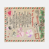 Couverture Polaire Une Lettre Personnalisée À Ma Fille (Devant (Horizontal))