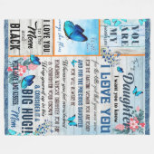 Couverture Polaire Une Lettre Personnalisée À Ma Fille, (Devant (Horizontal))