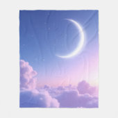 Couverture Polaire Une lune croissante sereine et belle. IA générée (Devant)