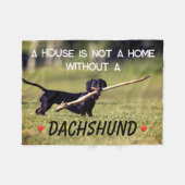 Couverture Polaire Une maison pas un chien Dachshund (Devant (Horizontal))