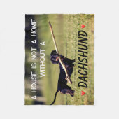 Couverture Polaire Une maison pas un chien Dachshund (Devant)