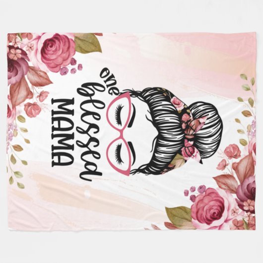 Couverture Polaire Une mère bienheureuse (Devant (Horizontal))