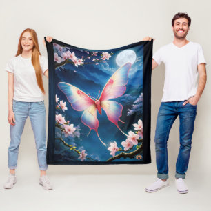 Couverture Polaire Une Motte Chinoise Volant Au Milieu Des Fleurs De