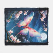 Couverture Polaire Une Motte Chinoise Volant Au Milieu Des Fleurs De  (Devant (Horizontal))