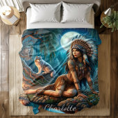 Couverture Polaire Une nuit mystique avec un Indien et des loups