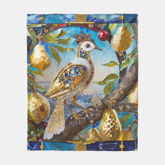 Couverture Polaire Une perdrix dans un arbre à poires (Devant)