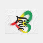 Couverture Polaire Une Seule Amour Une Seule Vibration Reggae (Devant (Horizontal))