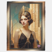 Couverture Polaire Une vision de l'élégance Art déco AI Art by Xzendo (Devant)