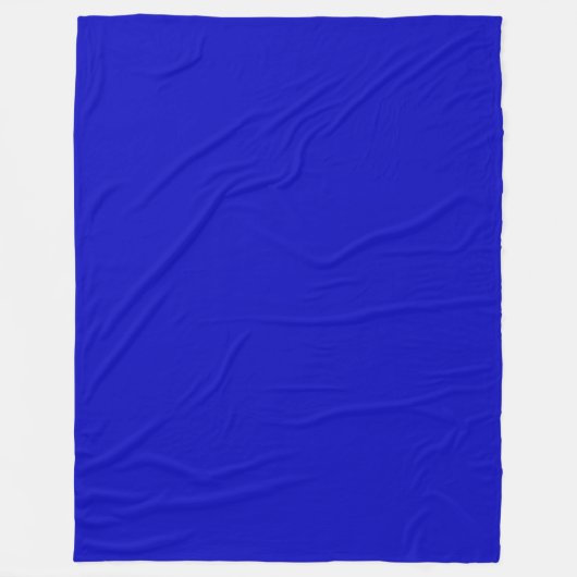 Couverture Polaire Uni bleu cobalt vierge (Devant)