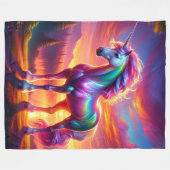 Couverture Polaire Unicorn Art (Devant (Horizontal))