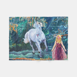 Couverture Polaire Unicorn Art