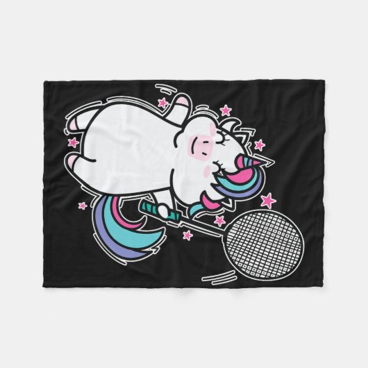 Couverture Polaire Unicorn Badminton (Devant (Horizontal))