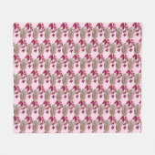 Couverture Polaire Unicorn Butterflies And Flowers    (Devant (Horizontal))