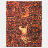 Couverture Polaire UNICORN ET CERFS, FLEURS, ANIMAUX FORESTIERS Flora (Devant)