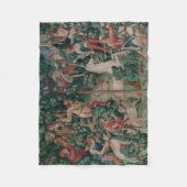Couverture Polaire Unicorn Hunt Medieval Art - Unicorn attaquée (Devant)