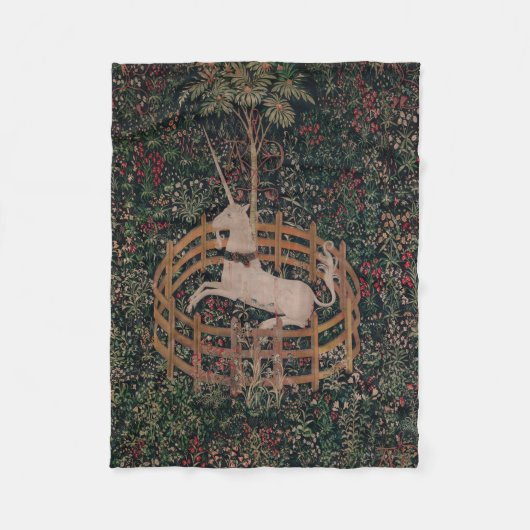 Couverture Polaire Unicorn Hunt Medieval Art - Unicorn repose sous la (Devant)