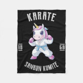 Couverture Polaire Unicorn Karate - Artiste martiale japonais (Devant)