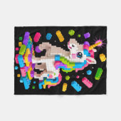 Couverture Polaire Unicorn Lover Master Builder Bloc de briques (Devant (Horizontal))