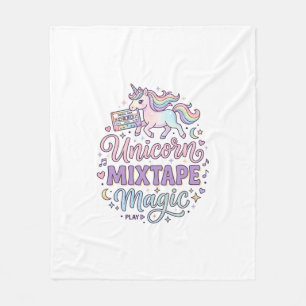 Couverture Polaire Unicorn Mixtape Magie Autocollant et T-shirt Adora