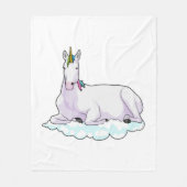 Couverture Polaire Unicorn on cloud (Devant)