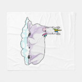 Couverture Polaire Unicorn on cloud (Devant (Horizontal))