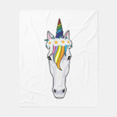 Couverture Polaire Unicorn with Flowers (Devant)