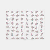 Couverture Polaire Unicorn Yoga Poses Design Motif (Devant (Horizontal))