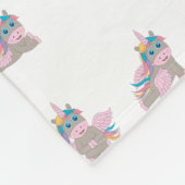 Couverture Polaire Unicorn Yoga Poses Design Motif (Coin)