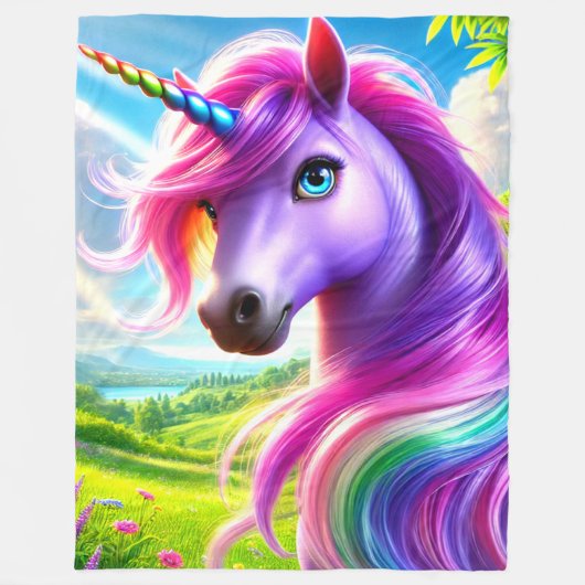 Couverture Polaire Unicorne (Devant)