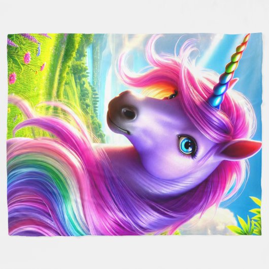 Couverture Polaire Unicorne (Devant (Horizontal))