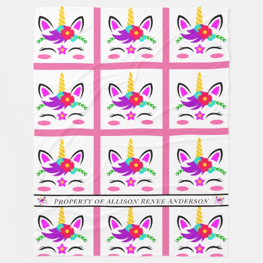 Couverture Polaire Unicorne (Devant)