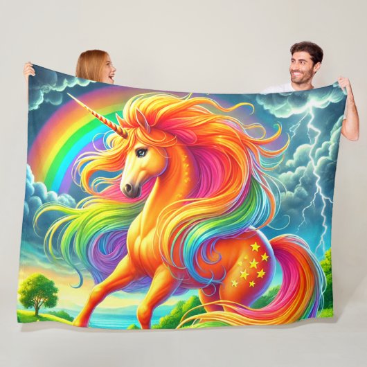 Couverture Polaire Unicorne (En situation)