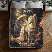 Couverture Polaire Unicorne à ailes classiques Magique Fairytale Hors
