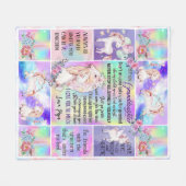 Couverture Polaire Unicorne, à ma grand-fille Customisée grand-père (Devant (Horizontal))