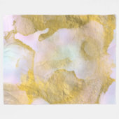 Couverture Polaire *~* Unicorne Arc en ciel Holograghic Pastel Gold A (Devant (Horizontal))