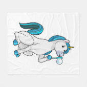Couverture Polaire Unicorne avec bulles de savon (Devant (Horizontal))