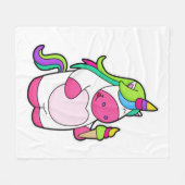 Couverture Polaire Unicorne avec gaufre Glace (Devant (Horizontal))