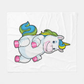 Couverture Polaire Unicorne avec gros ventre (Devant (Horizontal))