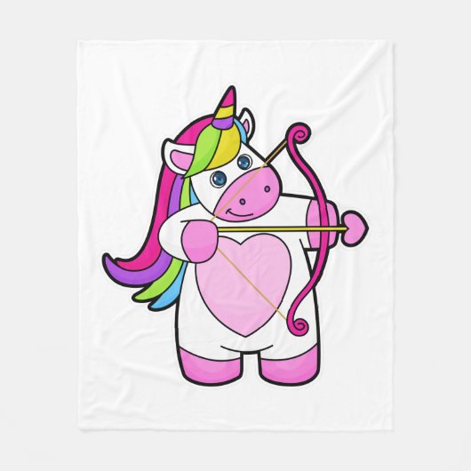Couverture Polaire Unicorne comme Archer avec Bow et Flèche (Devant)