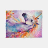 Couverture Polaire Unicorne couleur Pastel (Devant (Horizontal))
