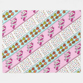 Couverture Polaire Unicorne, Cupcakes et asperges Jolie fille rose (Devant (Horizontal))