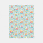 Couverture Polaire Unicorne et Motif arc-en-ciel (Devant)