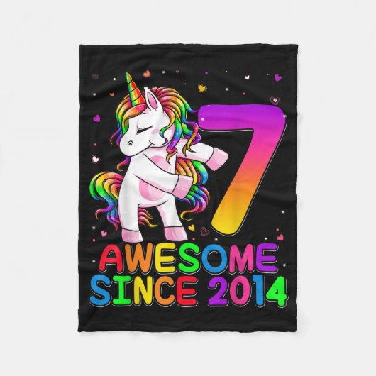 Couverture Polaire Unicorne Flossing 7 Ans Unicorne (Devant)