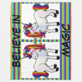 Couverture Polaire Unicorne magique (Devant)